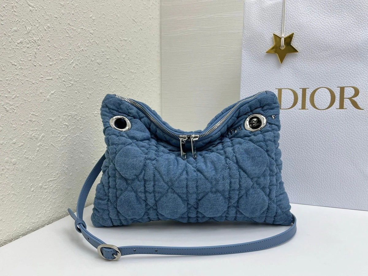 Dior 2026 Milly-La-Foret Bag 33cm Denim and Lambskin 158107