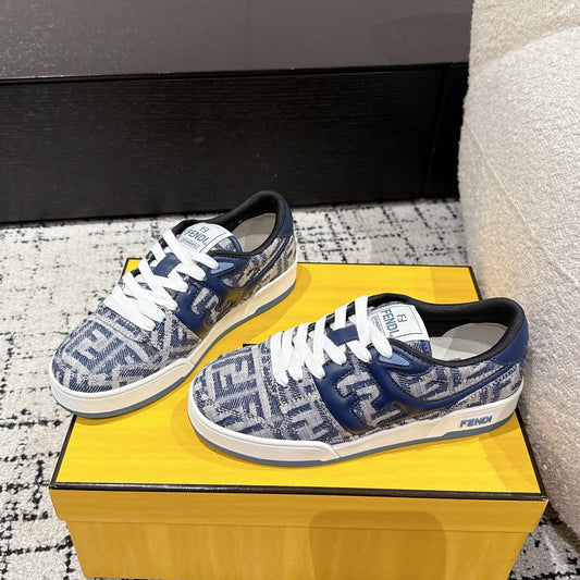 Fendi Match Trainers Blue Denim 679610