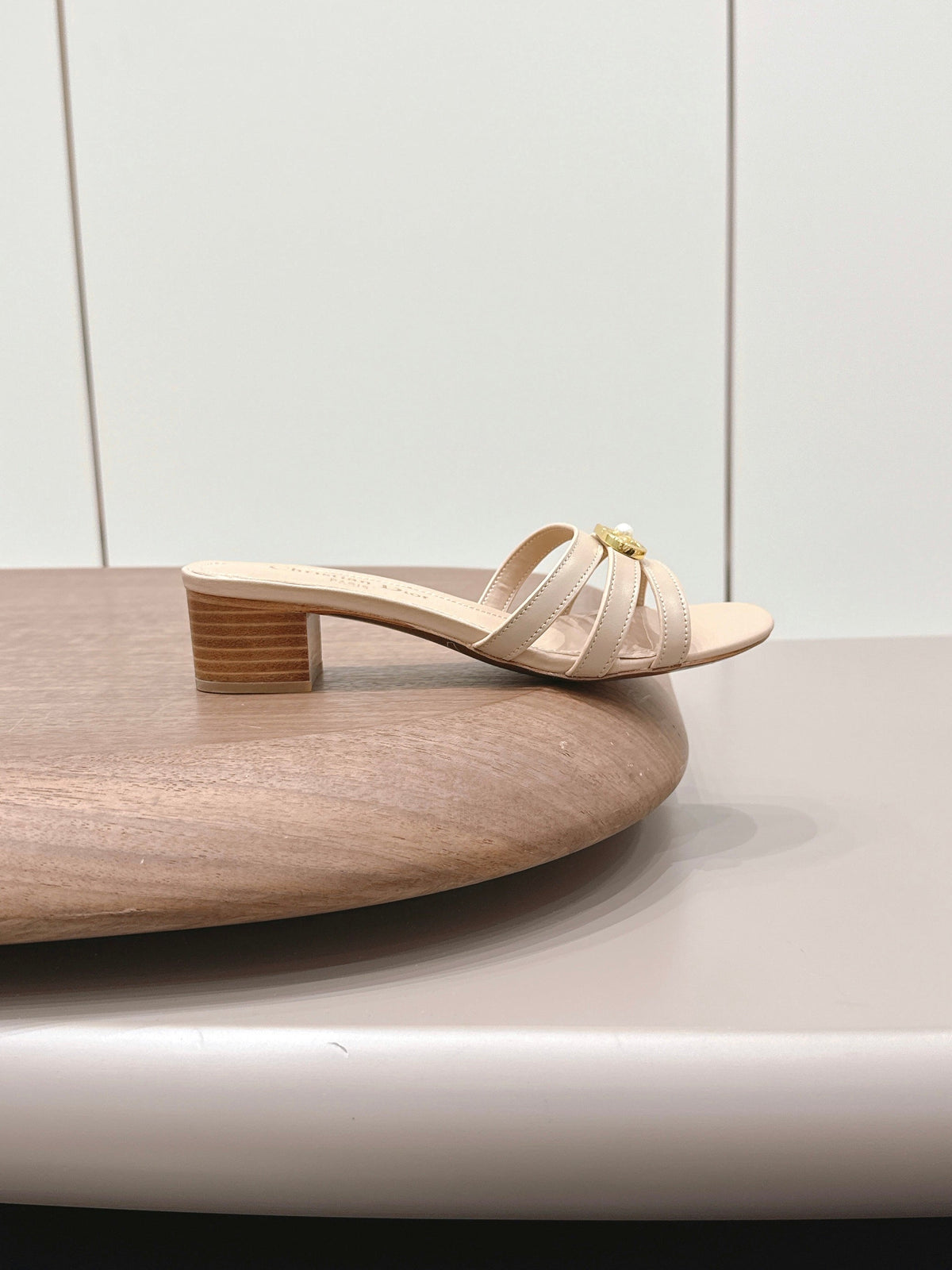 CD 26s 30M Sandal 4.5cm Beige Calfskin 738220