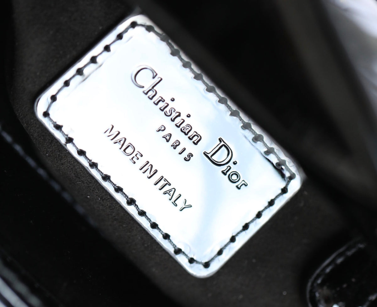 CD Lady Dior Mini Bag With Silver Hardware Calfskin