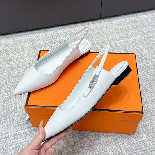HM Lover Slingback White Calfskin 461889
