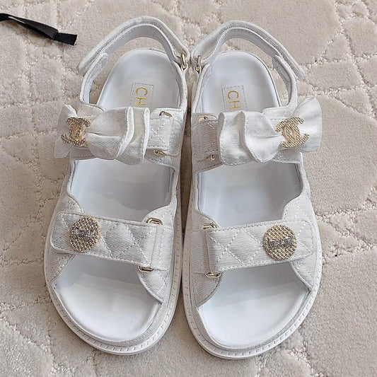 Chanel 2026 Camellia Sandals Fabric 977449