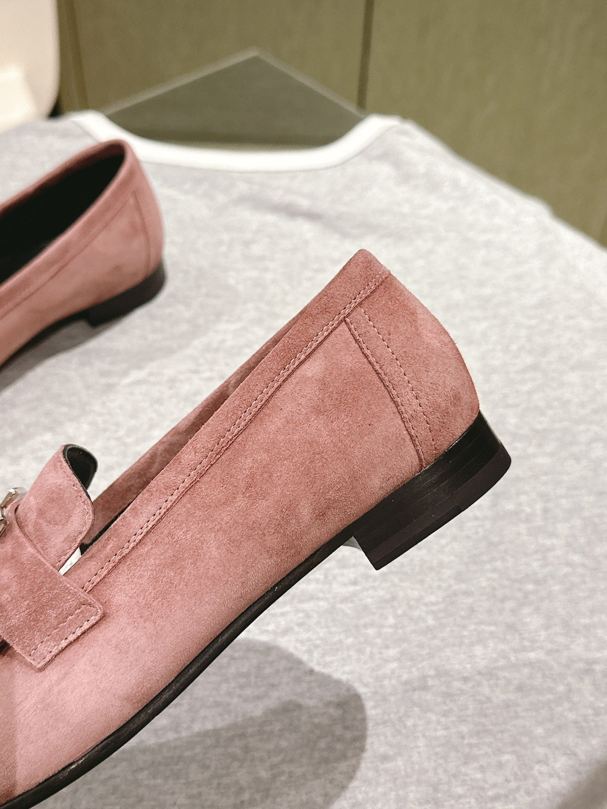 HM Mocassins Royal Loafers Dusty Rose Suede 445014