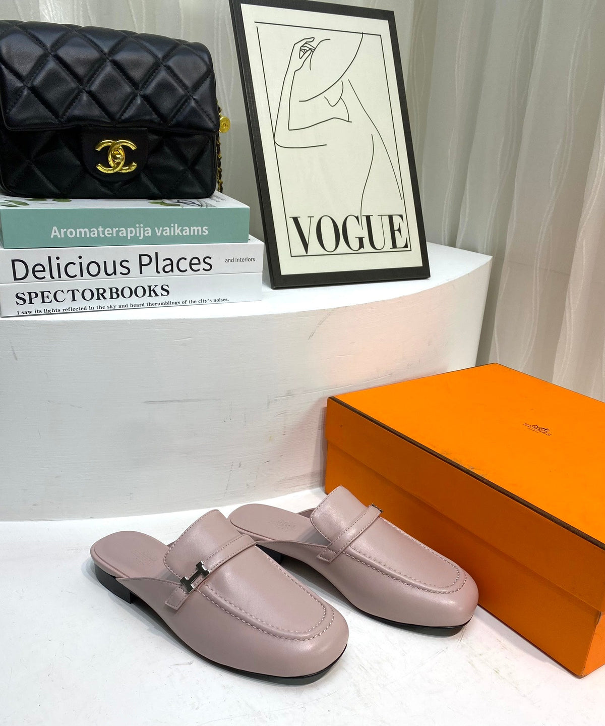 IENA MULE CREPE CALFSKIN