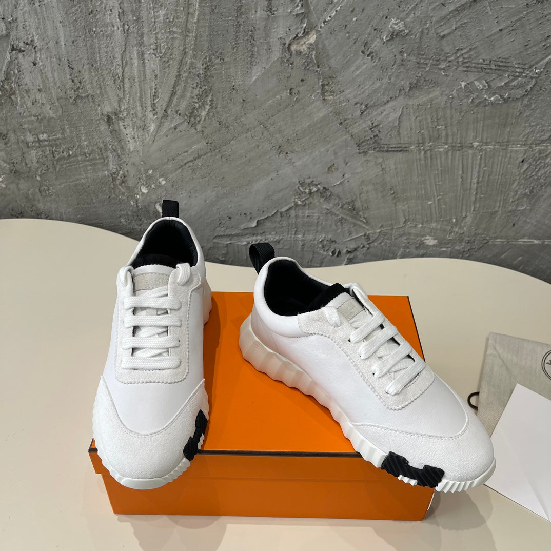 HM Bouncing 35 Sneakers White Goatskin & Suede Goatskin H Black