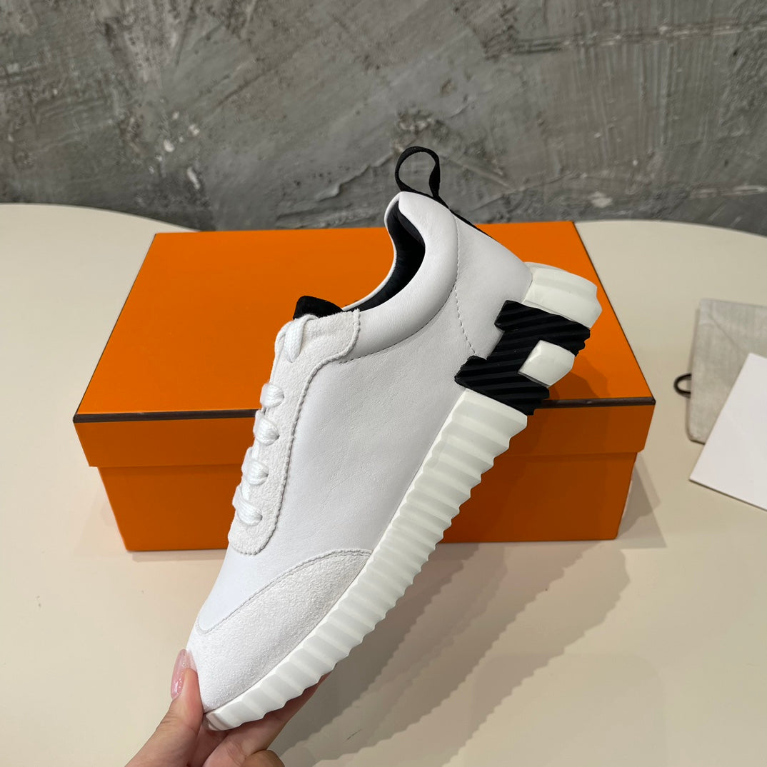 HM Bouncing 35 Sneakers White Goatskin & Suede Goatskin H Black