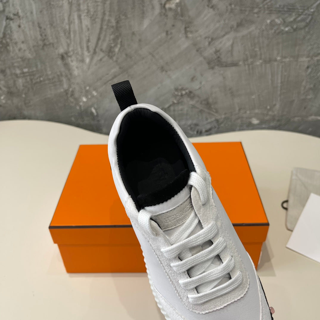HM Bouncing 35 Sneakers White Goatskin & Suede Goatskin H Black