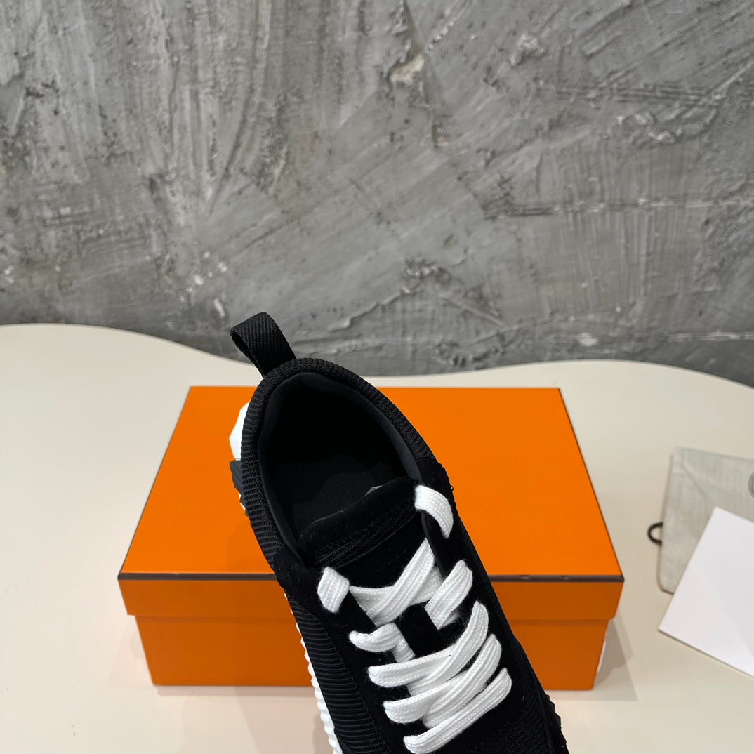 HM Bouncing 35 Sneakers Black Canvas & Suede Goatskin H Black