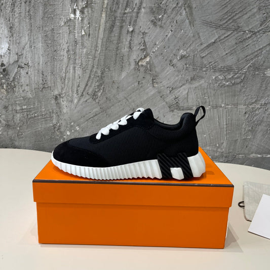 HM Bouncing 35 Sneakers Black Canvas & Suede Goatskin H Black
