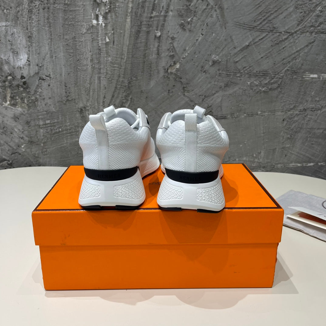 HEROS SNEAKERS WHITE MIX BLACK GOATSKIN