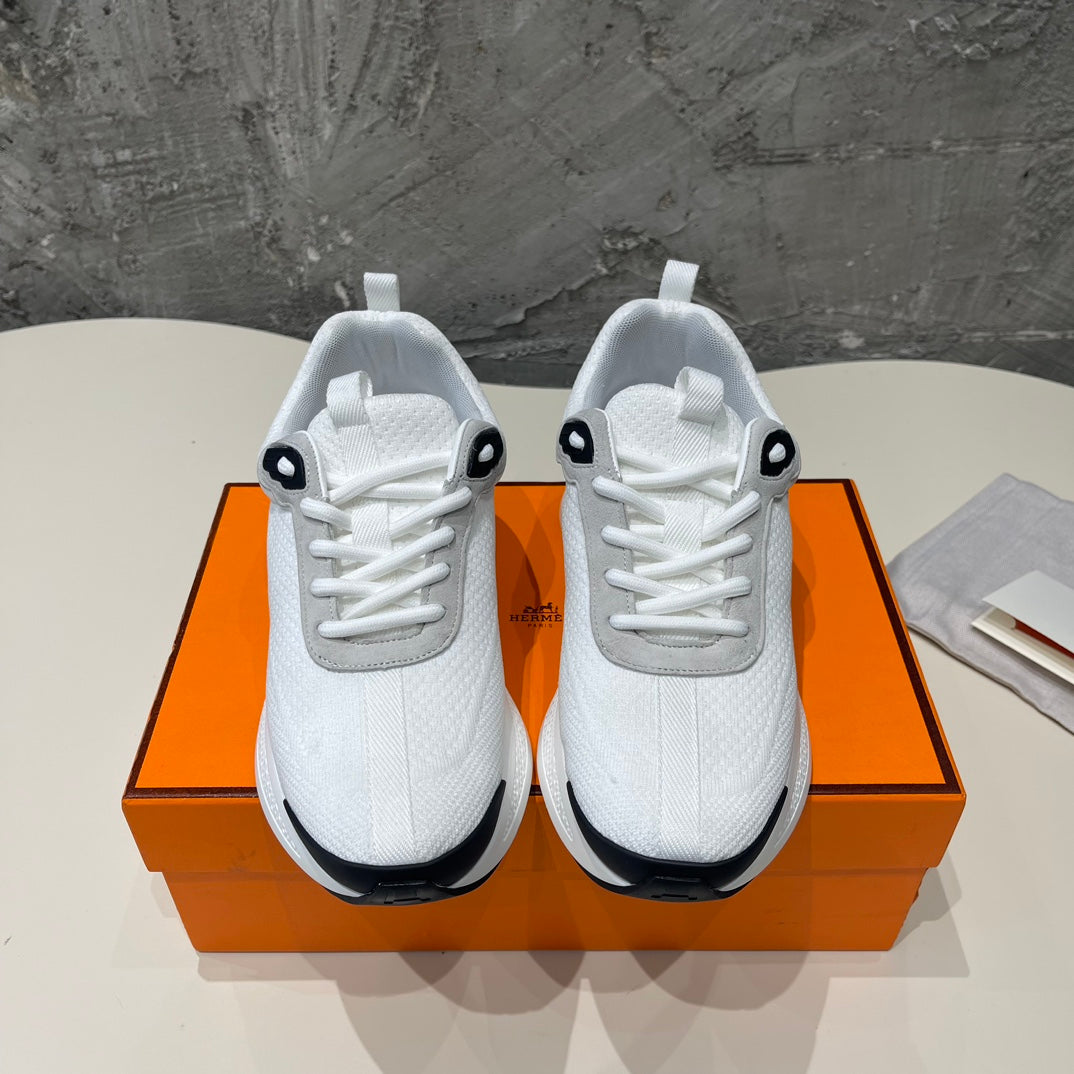 HEROS SNEAKERS WHITE MIX BLACK GOATSKIN