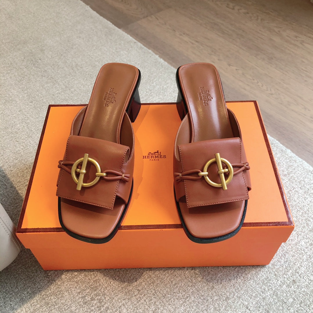 Ilot 50 Sandal Tan Calfskin