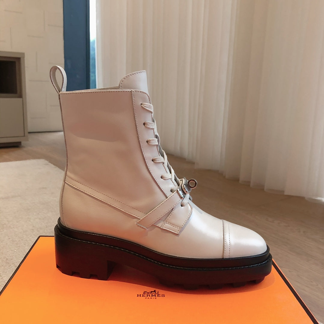 HM Funk Ankle Boot Grey Calfskin