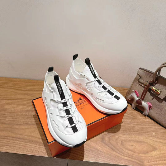 HM 25 Katana Sneaker White Brown Calfskin 353495