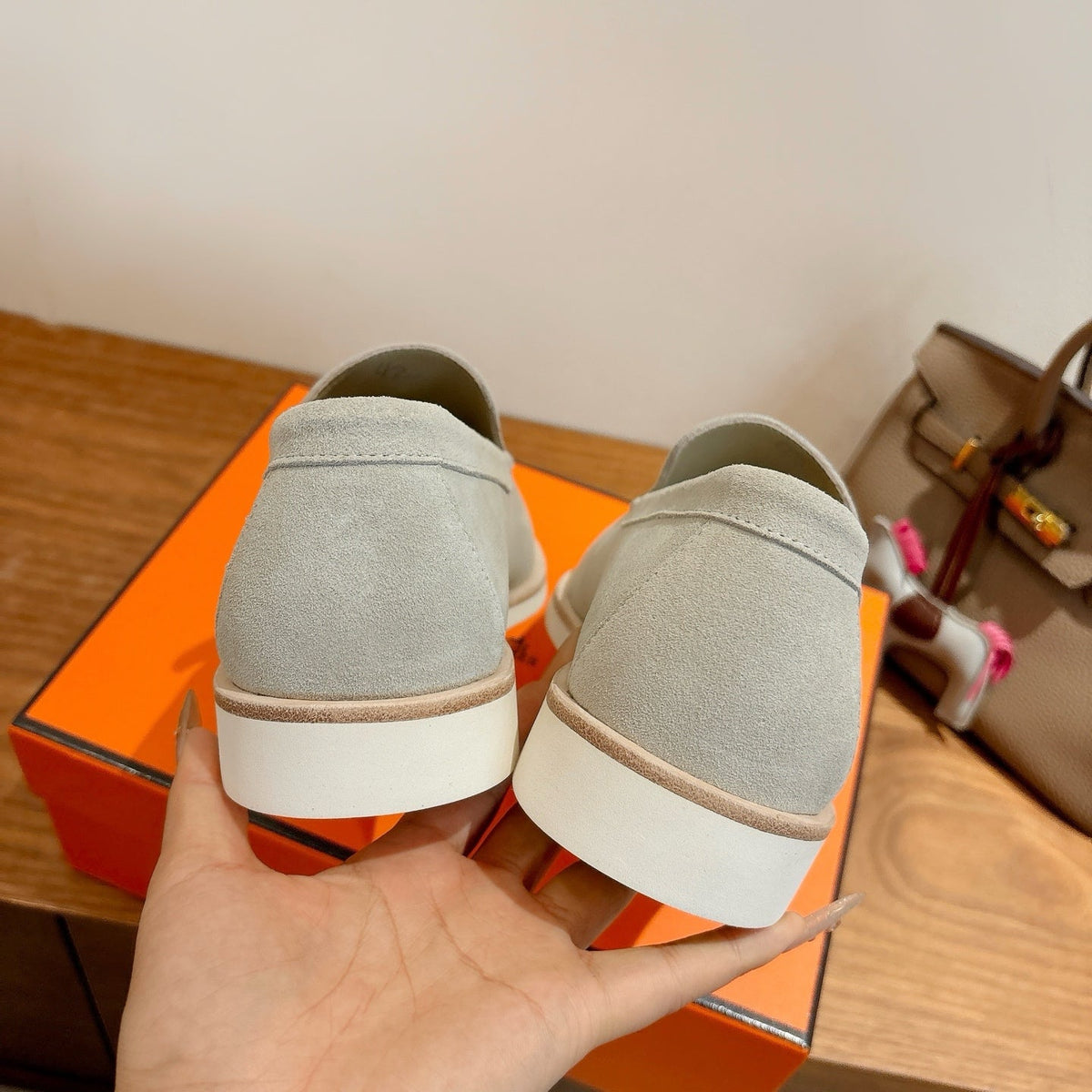 HM Impact Loafers Light Grey Suede 526170