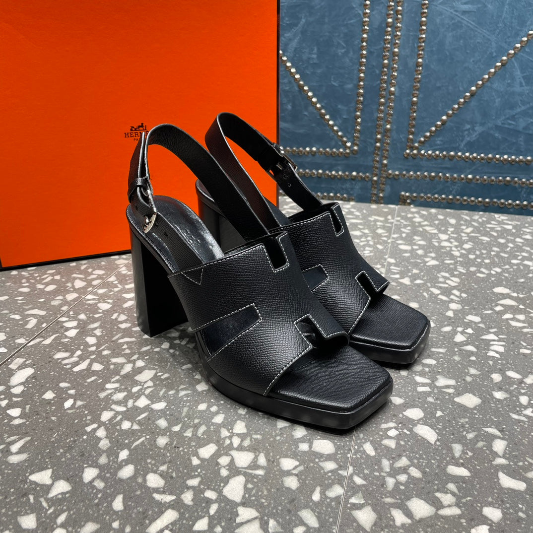 ERIS SANDAL 95 BLACK LAMBSKIN