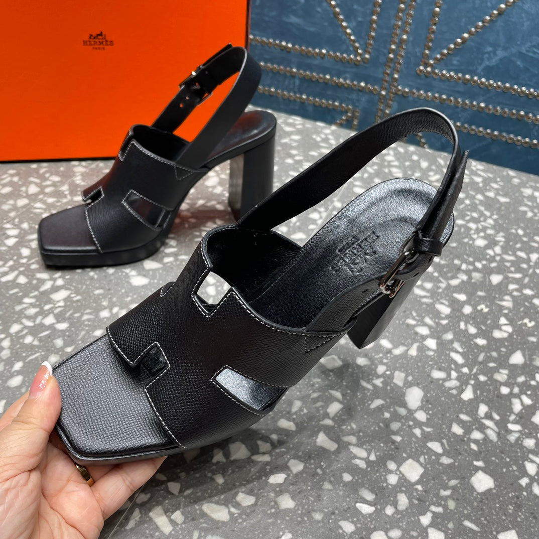ERIS SANDAL 95 BLACK LAMBSKIN
