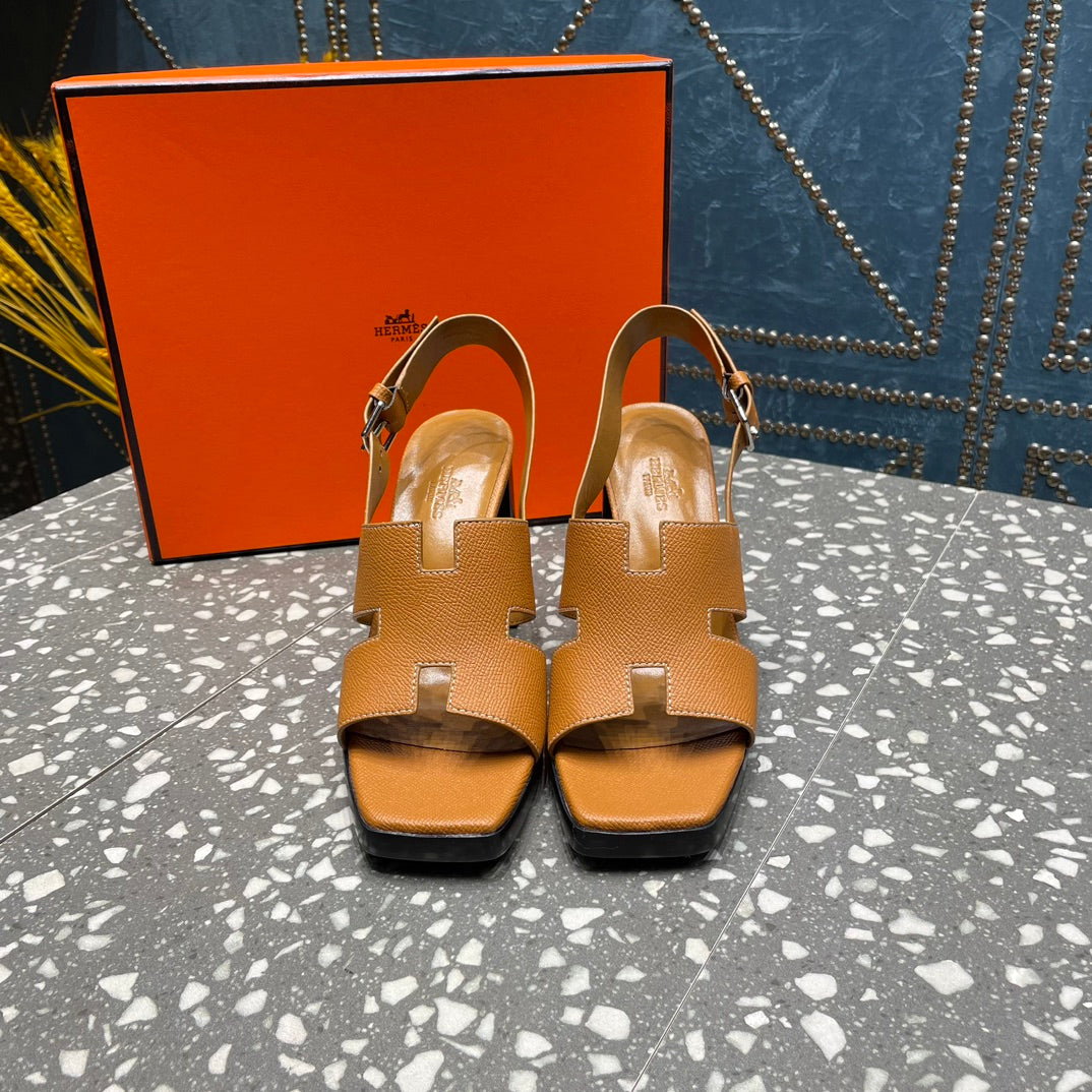 ERIS SANDAL 95 CARAMEL LAMBSKIN