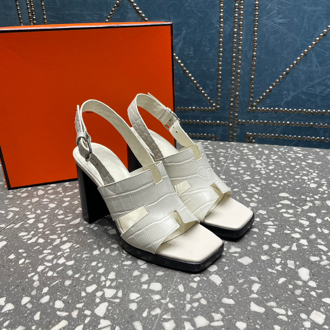 ERIS SANDAL 95 WHITE CALFSKIN