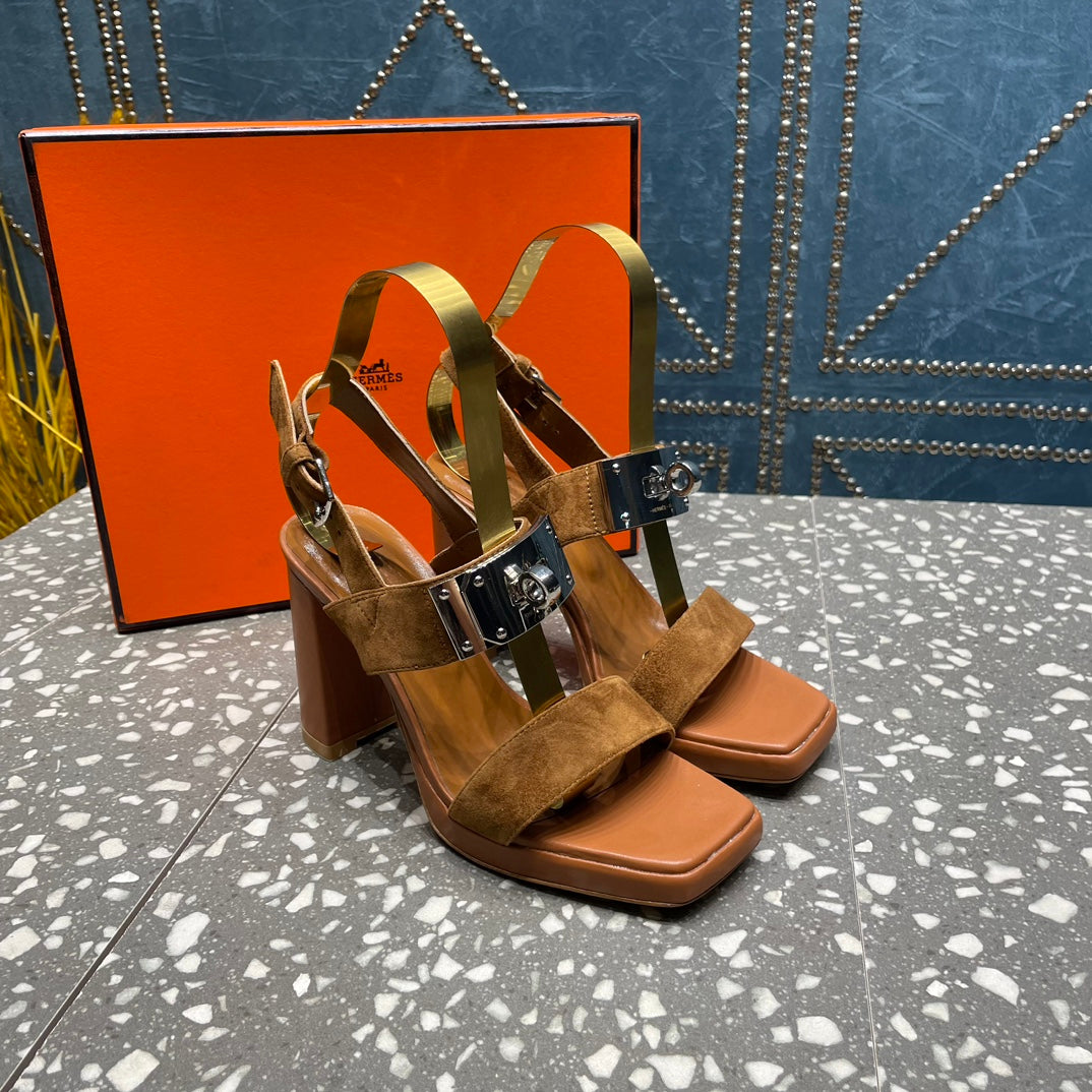 ILONA SANDAL 95 CARAMEL SUEDE