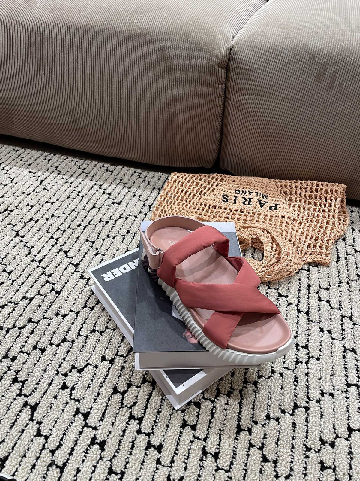 ELECTRIC SANDAL ROUGE CALFSKIN