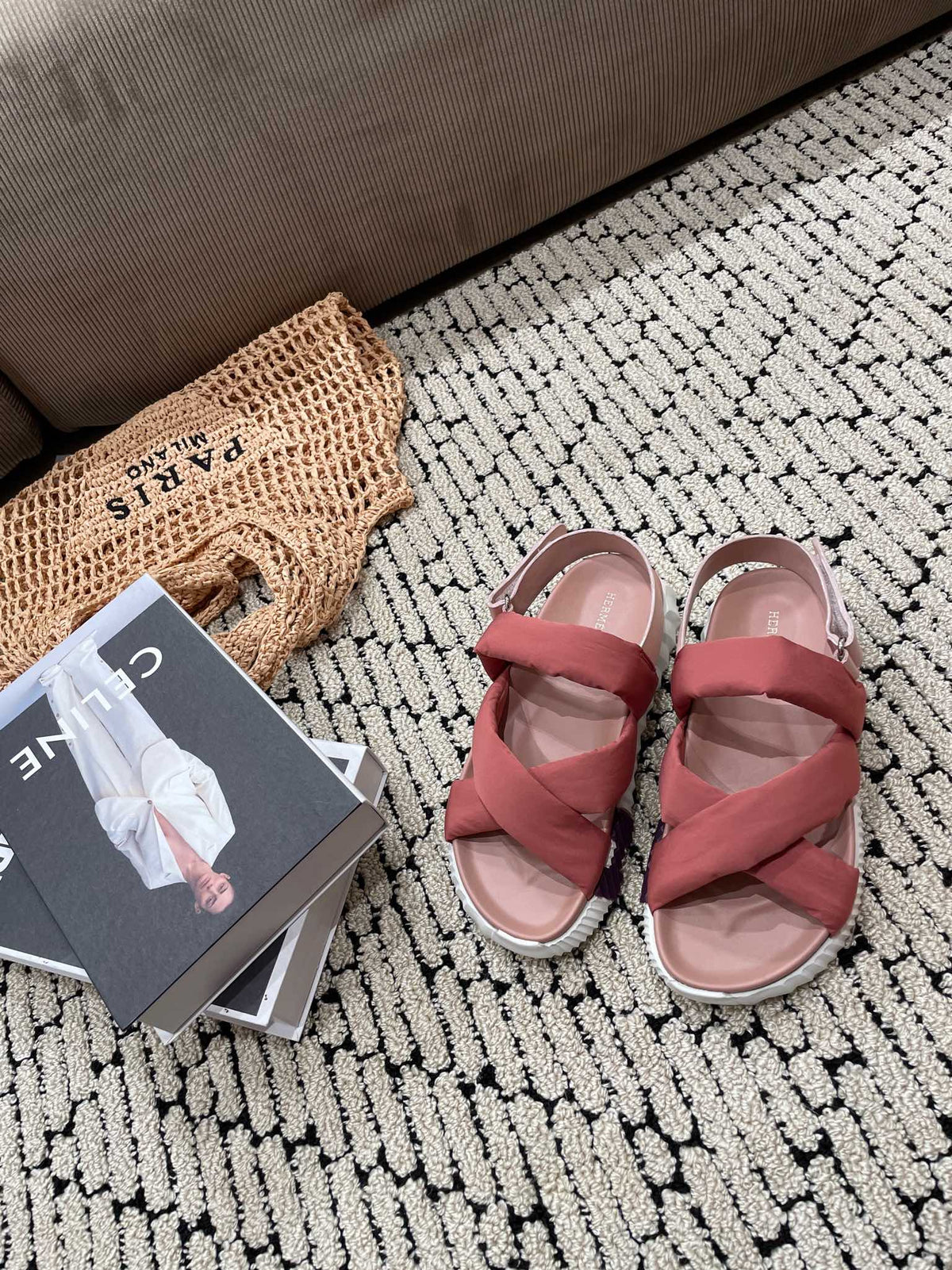 ELECTRIC SANDAL ROUGE CALFSKIN