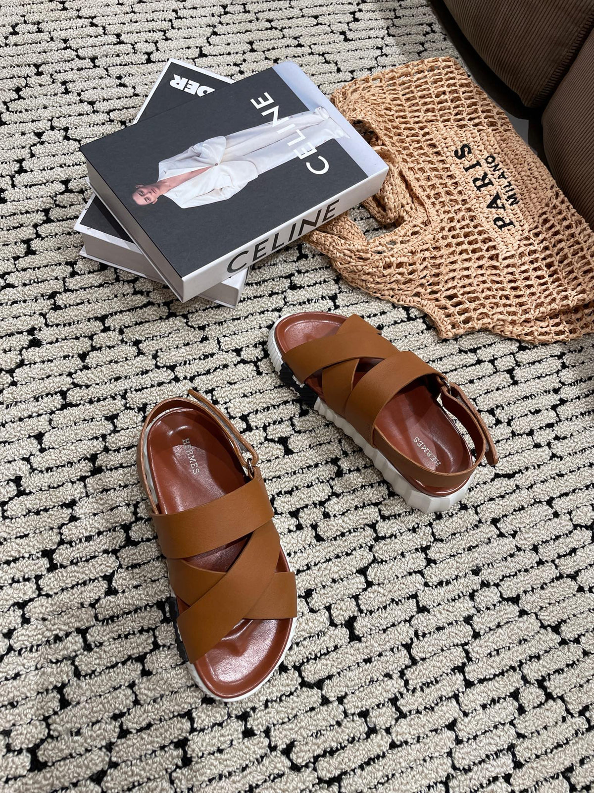 ELECTRIC SANDAL CHOCOLATE CALFSKIN