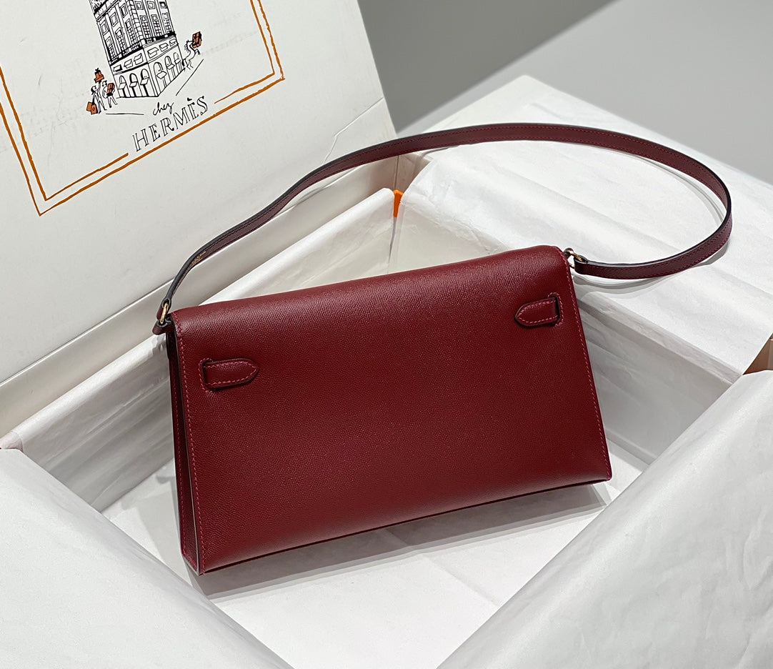 HM Kelly Elan 27cm Red Leather Ghw