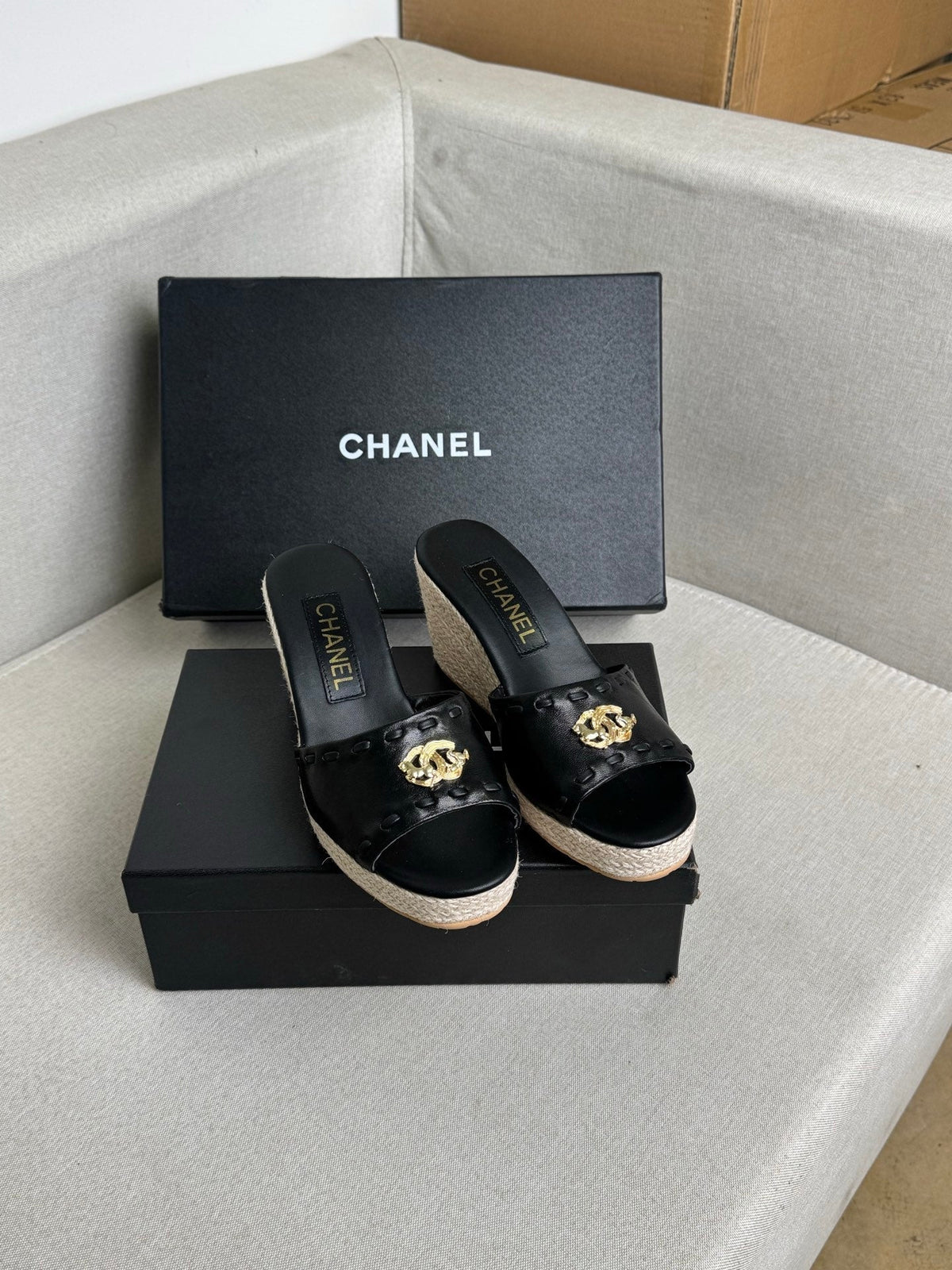 Chanel 2026 Classic Platform Sandals Sheepskin 823302