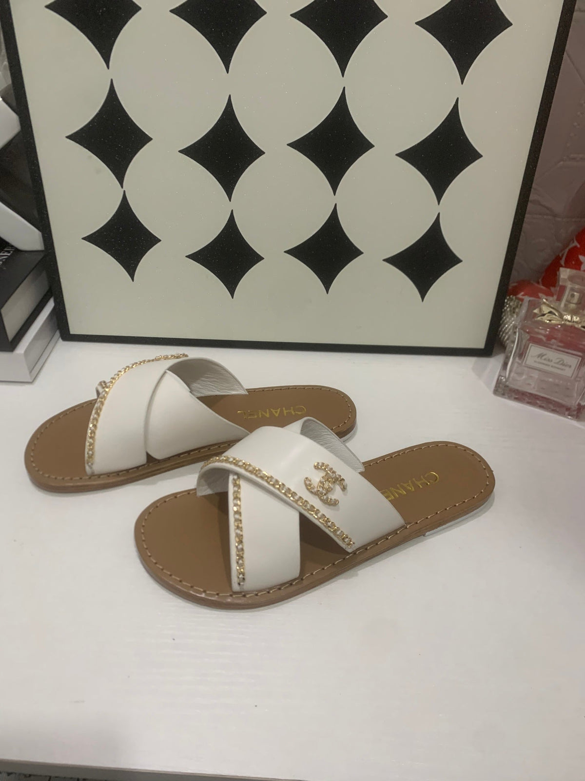 Chanel 2026 Flats Slide Sandals Calfskin 802340