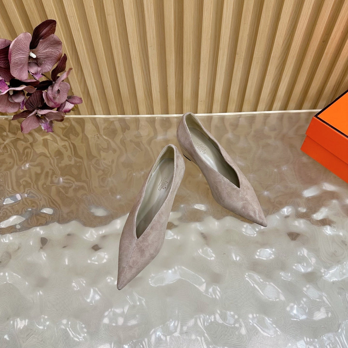 HM Louna 55 Pump 50mm Dusty Rose Beige Suede 498196