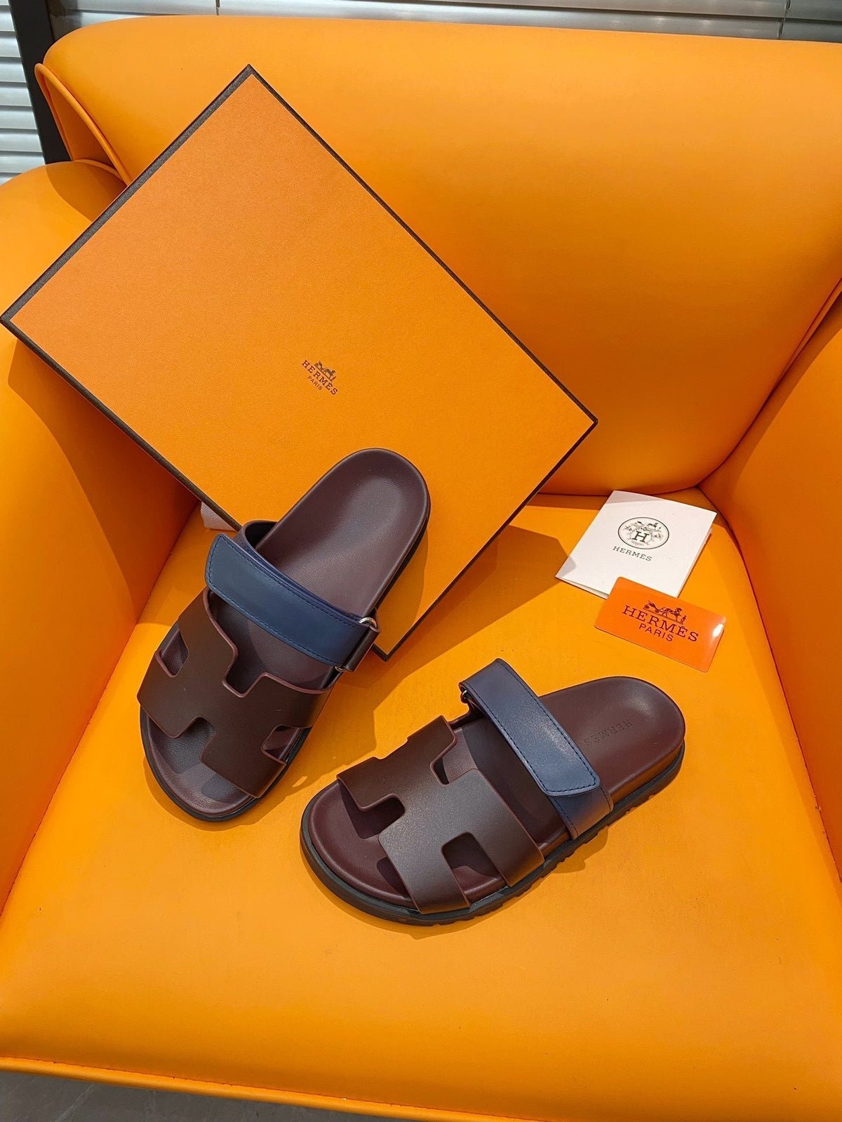 chypre rough h blue calfskin