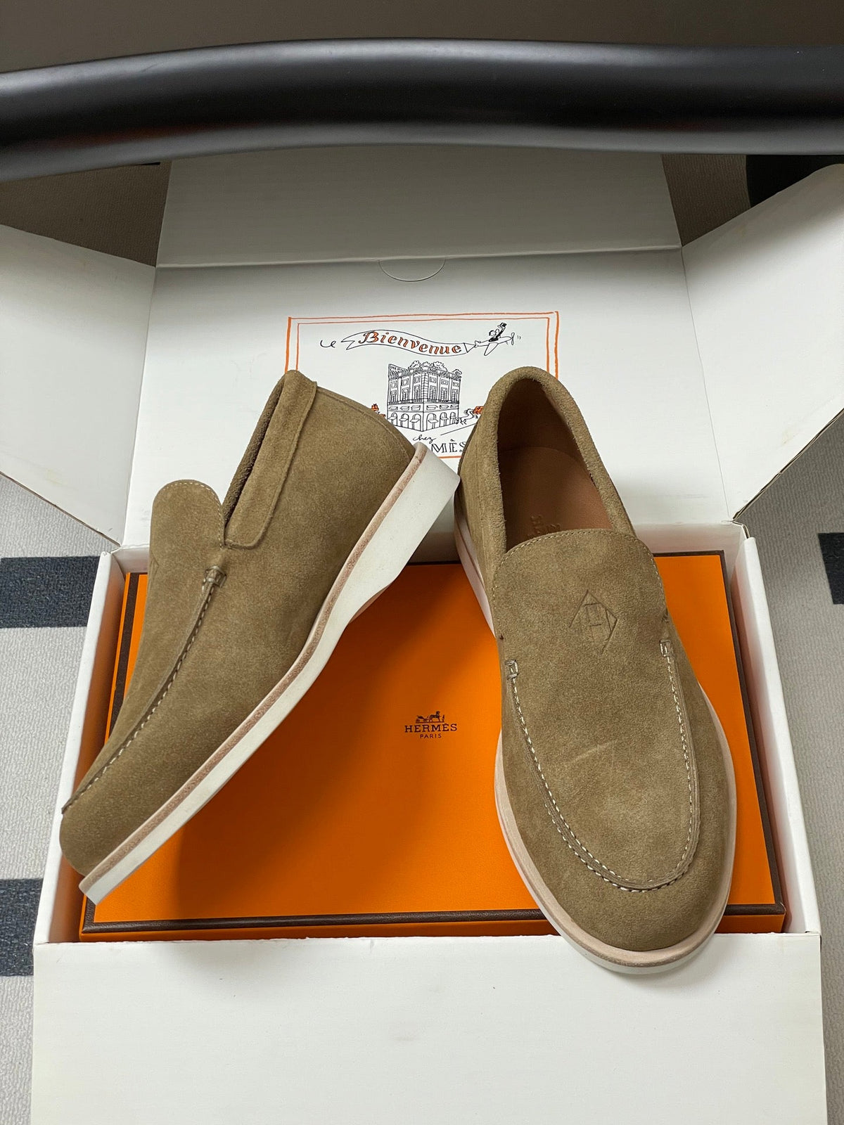 HM Low Loafers Dark Khahi Suede 593669
