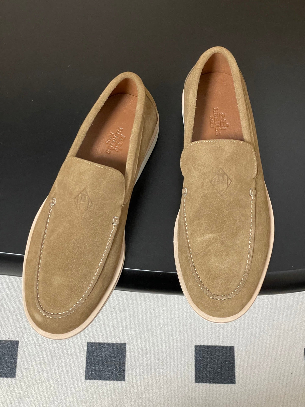 HM Low Loafers Dark Khahi Suede 593669