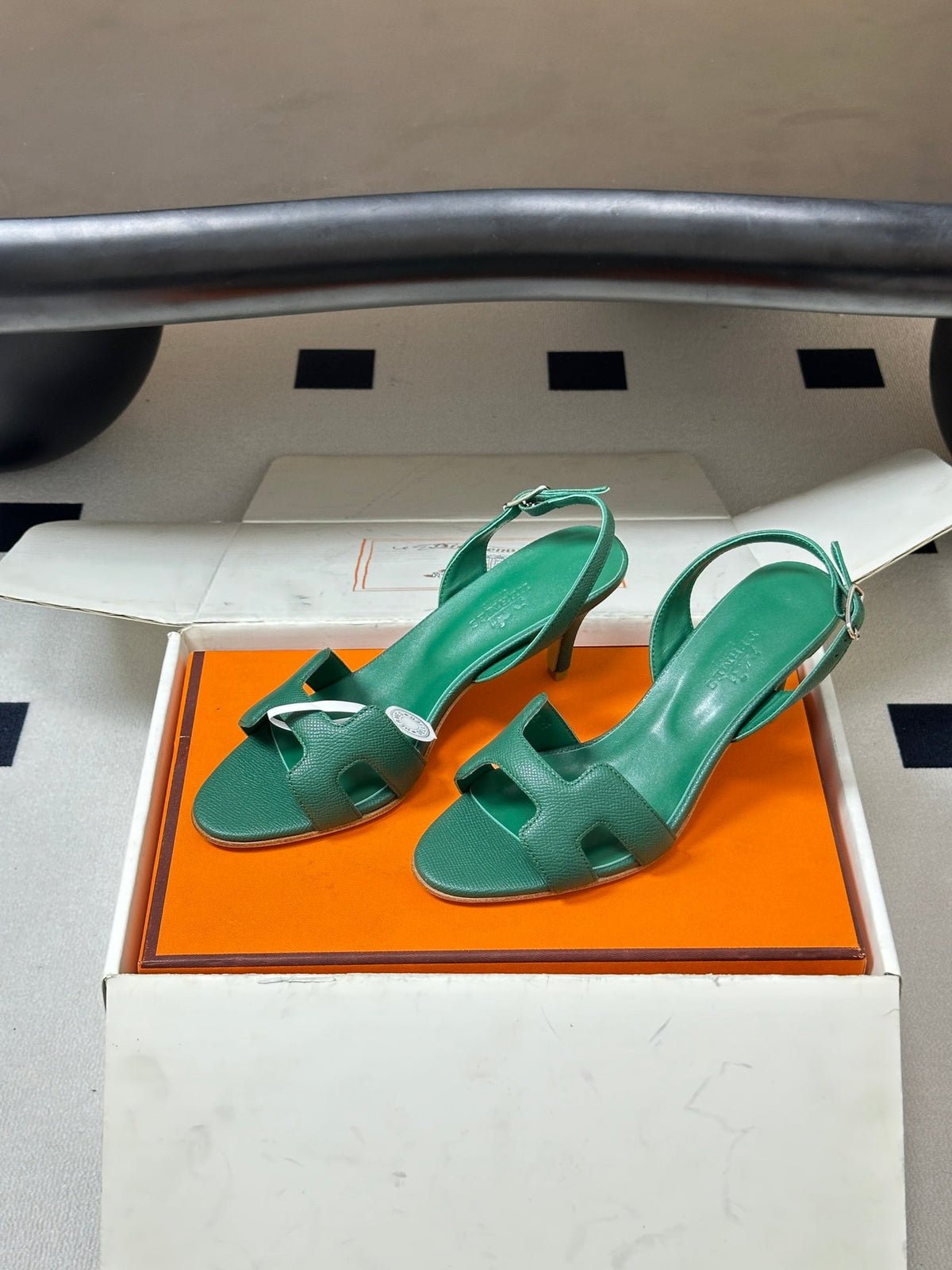HM Holy Sandal Teal Green Cowhide 835001