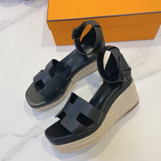 HM Elda espadrille Black Cowhide 212234