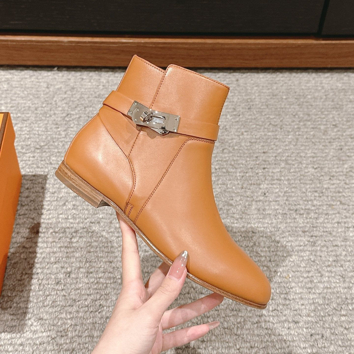 neo ankle boot light brown calfskin