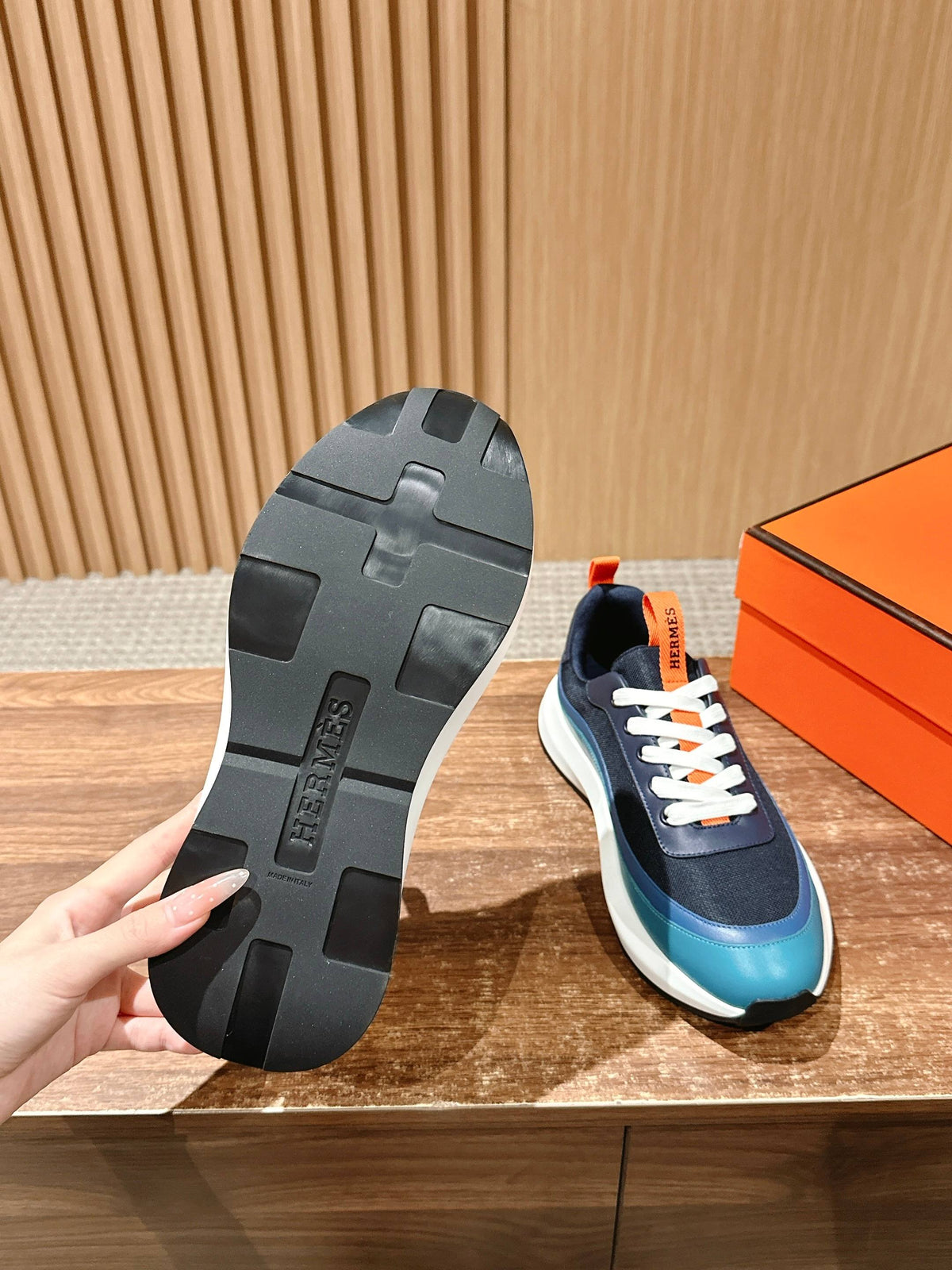 HM Gramme Sneaker Black Blue Mesh 317602