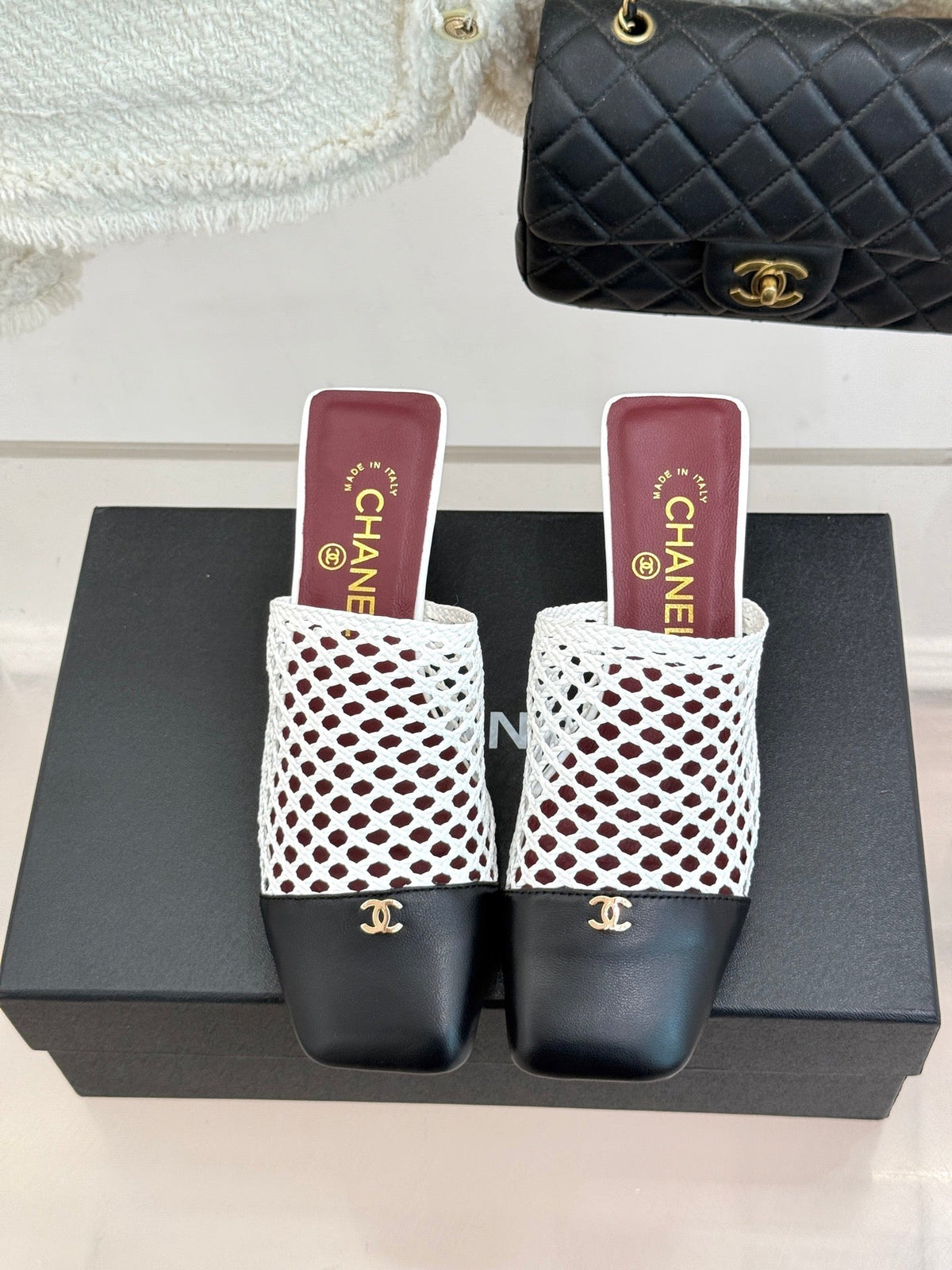 Chanel 2026 Mules 65mm Mesh Sheepskin 920499