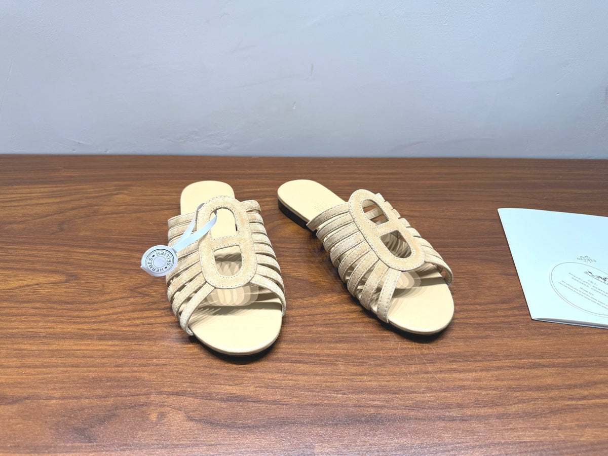 HM Noria Sandals Light Khaki Suede 849479