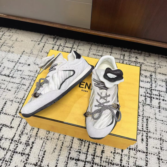 Fendi Flow Trainers White Suede 682050