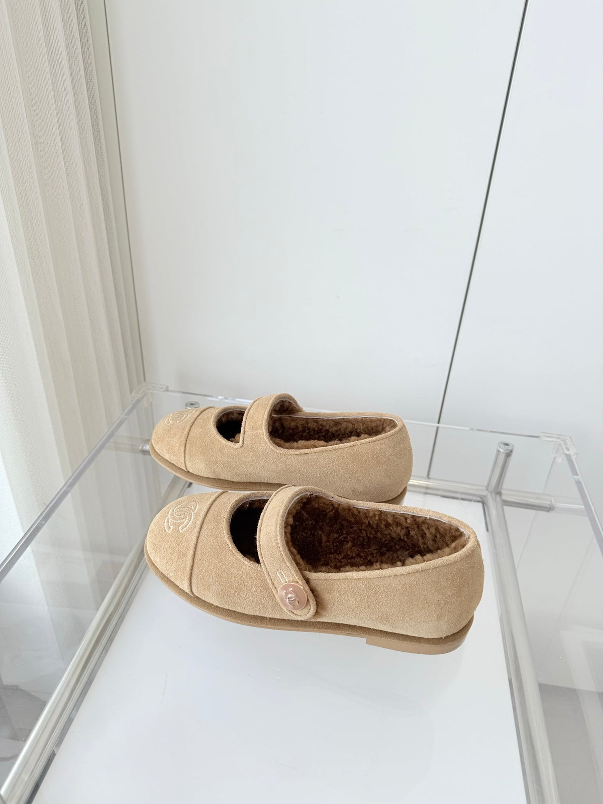 CC 25 Ballet Flats Beige Suede 411484