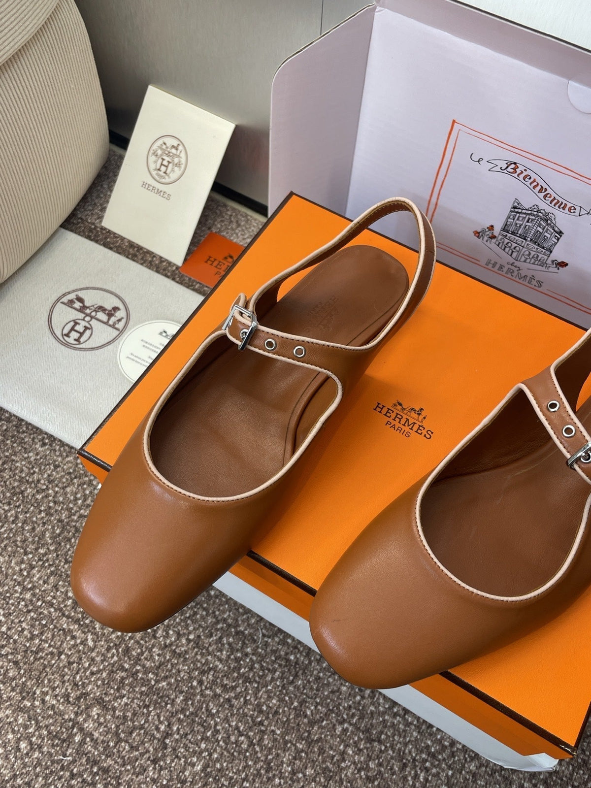 HM 25 Kleo Slingback Brown Calfskin 372950