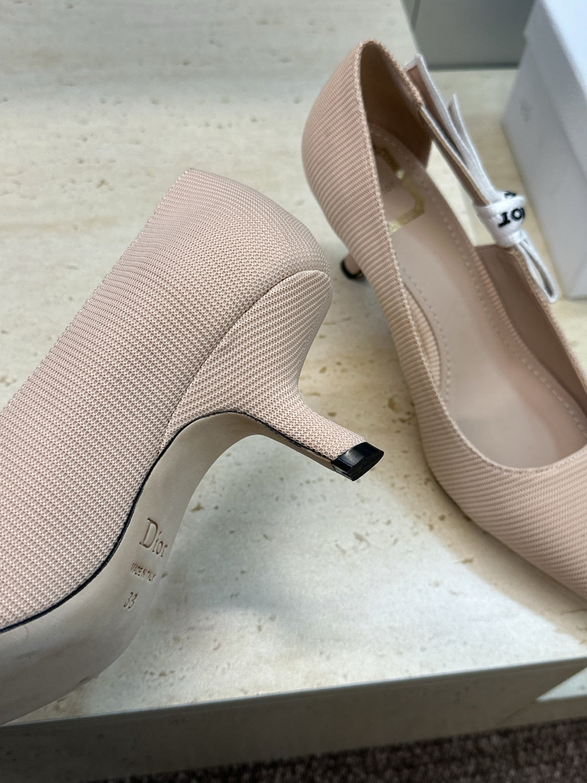 CD J'Adior Pump 6.5cm Beige Technical Fabric 633062