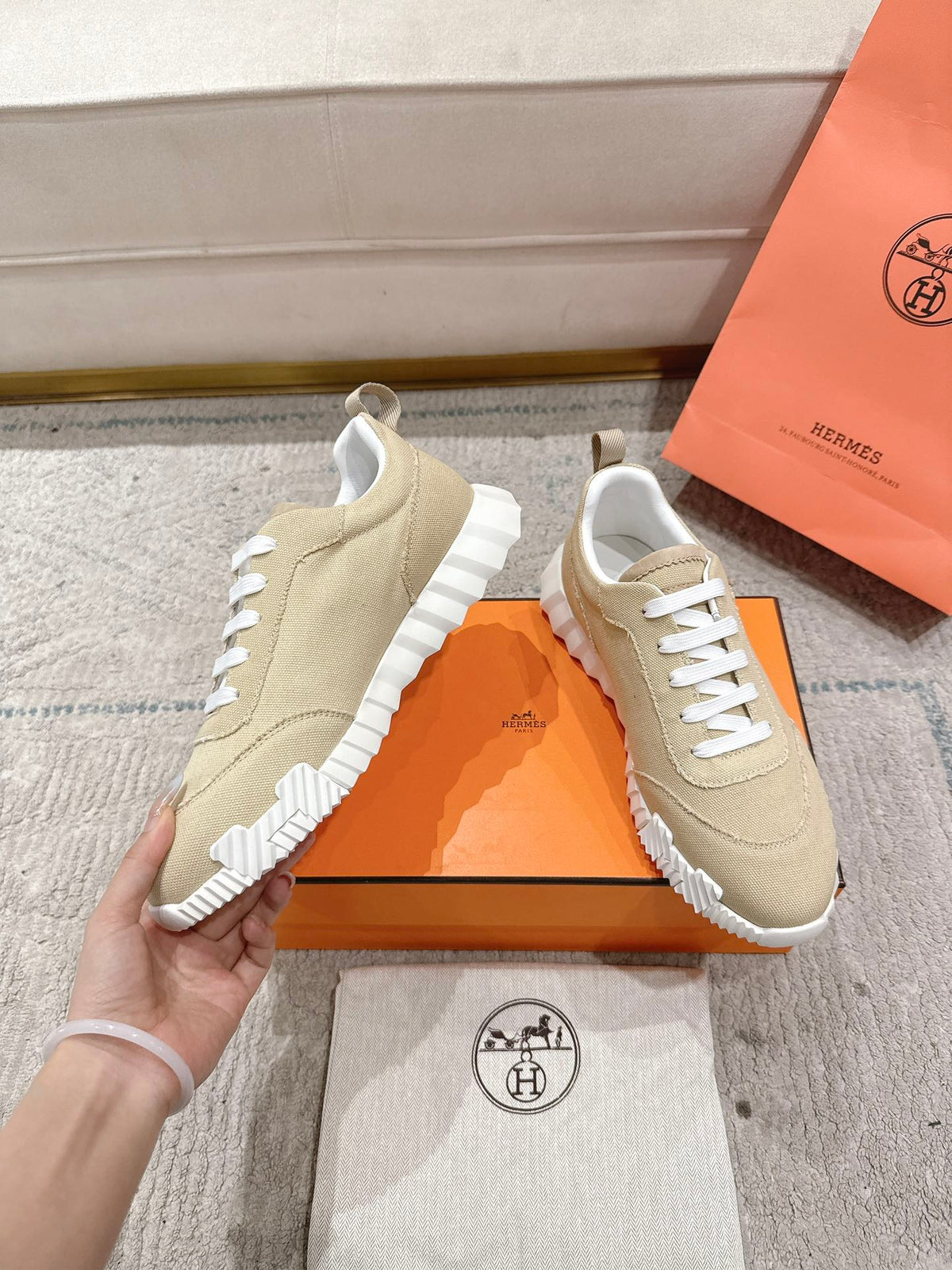 HM Bouncing Sneaker Khaki Canvas 581315