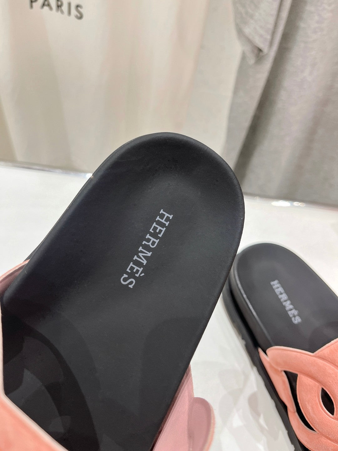 EXTRA SANDAL BLACK MIX PEACH MIX MOSS CALFSKIN