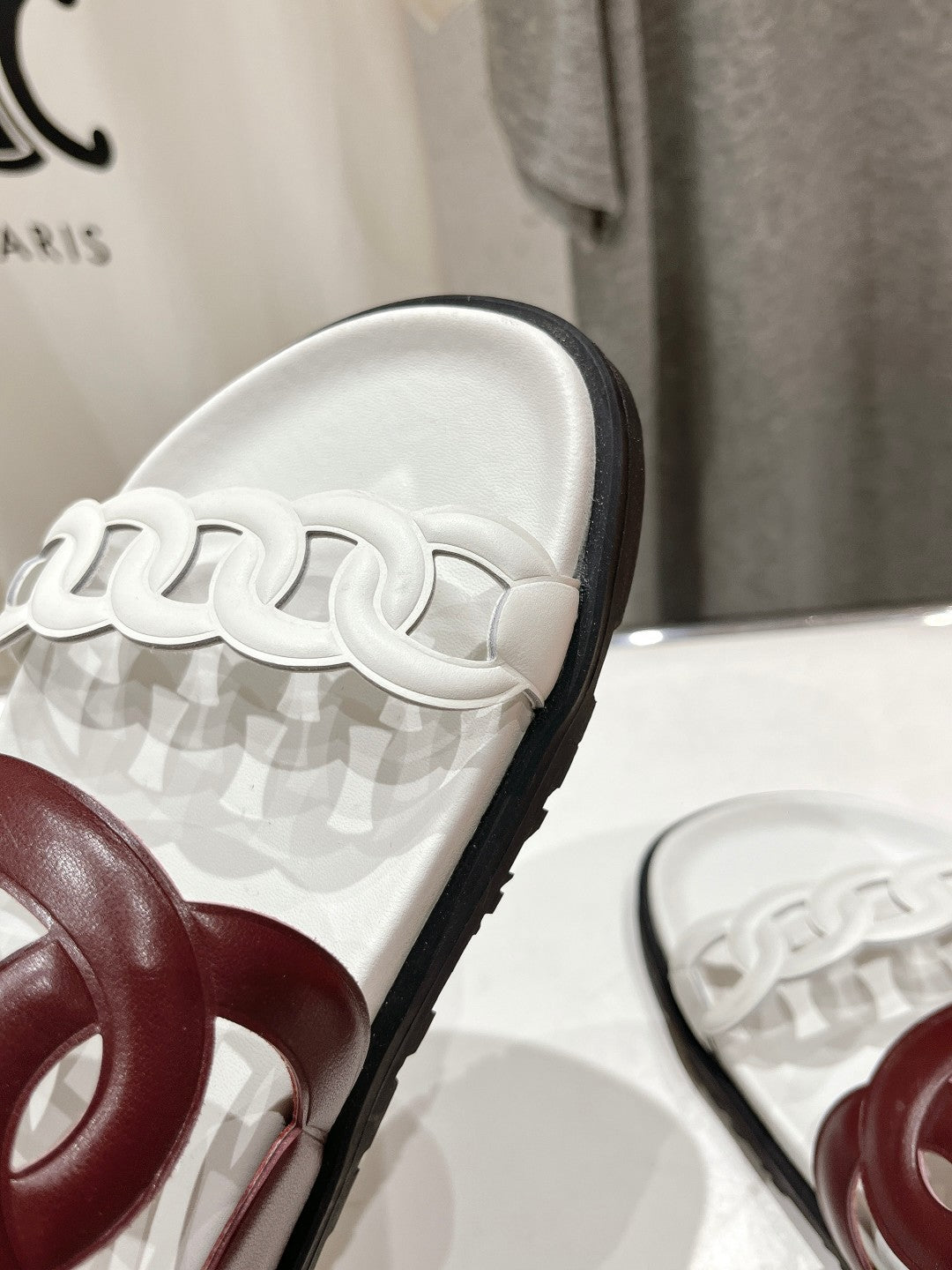 EXTRA SANDAL WHITE MIX BROWN CALFSKIN