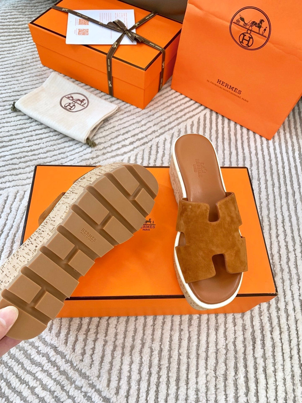EZE 65 SANDAL BRIGHT BROWN SUEDE