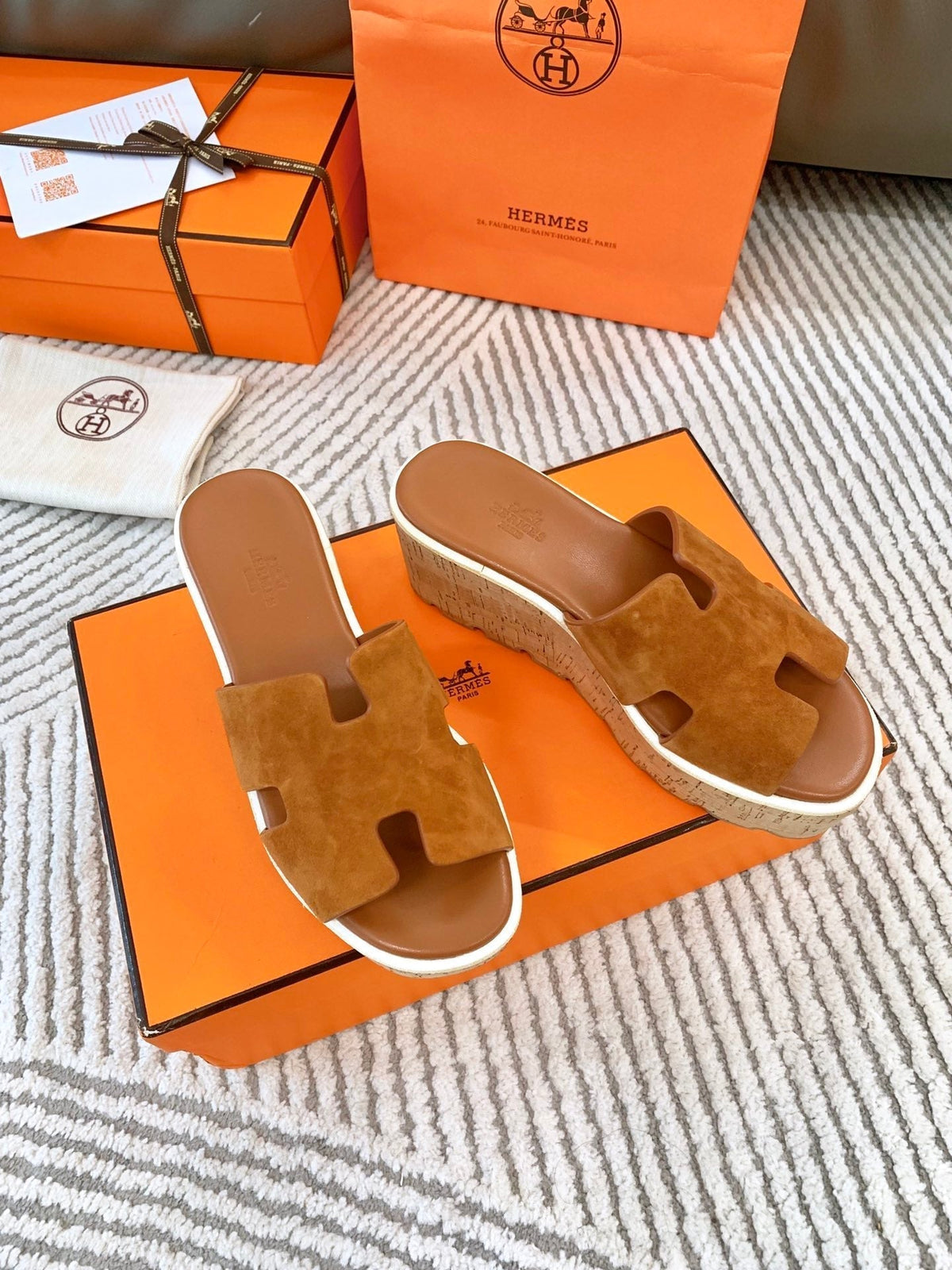 EZE 65 SANDAL BRIGHT BROWN SUEDE