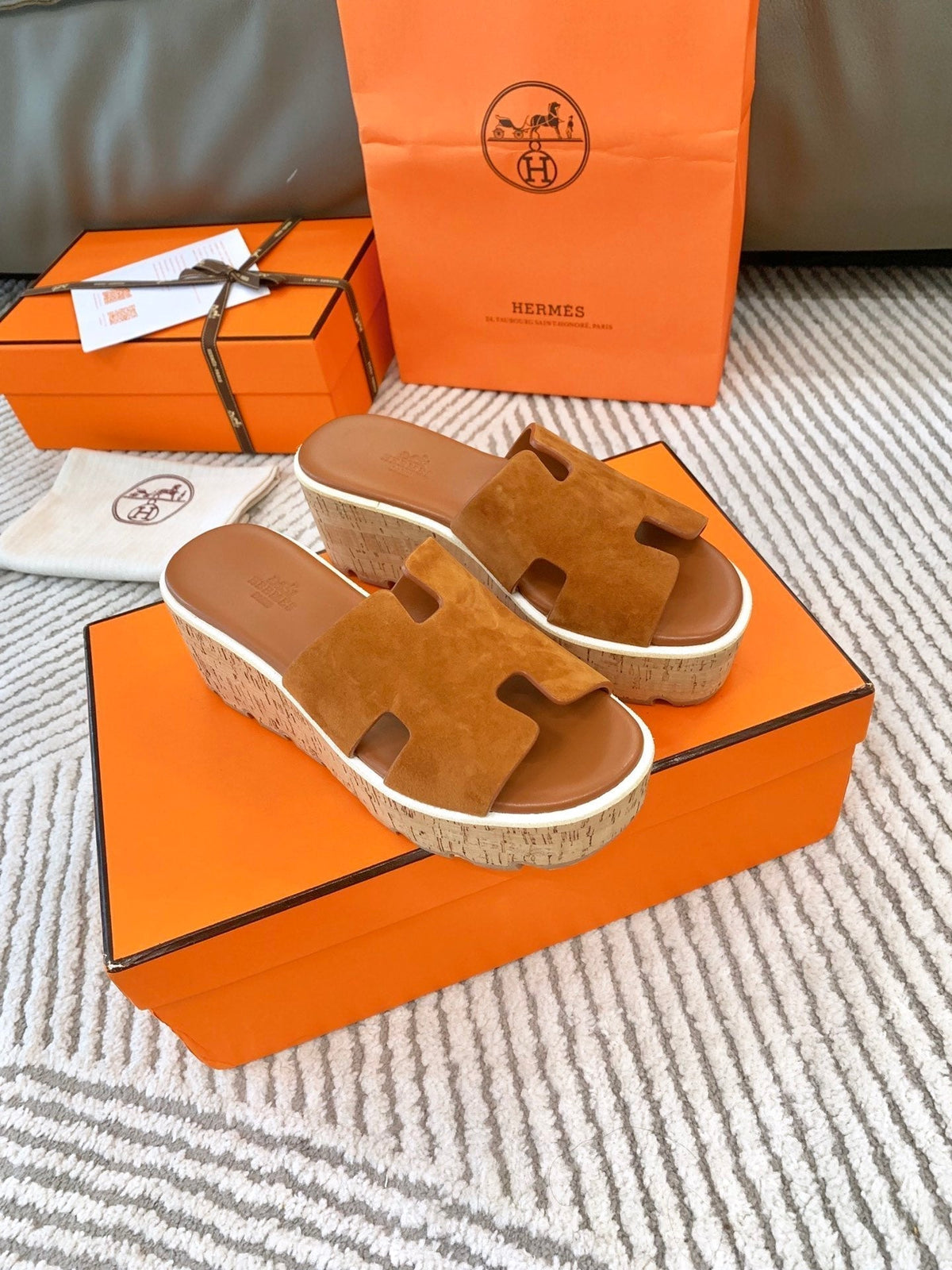 EZE 65 SANDAL BRIGHT BROWN SUEDE